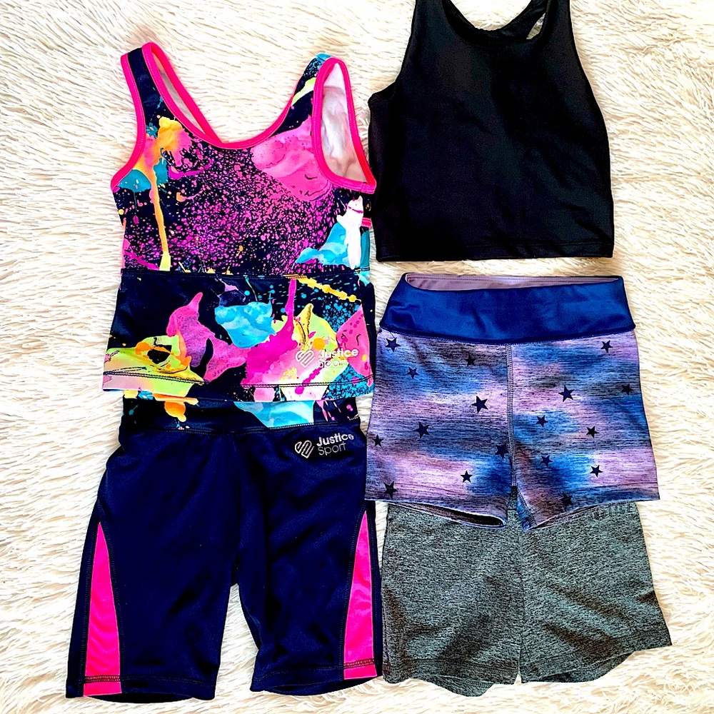5 Piece Gymnastics/Dance Shorts/Tank Top Lot•Size 7/8